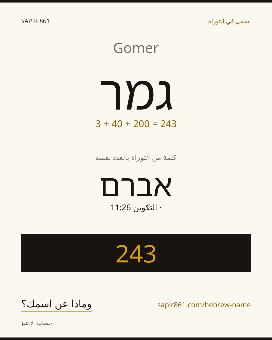Gomer — גמר