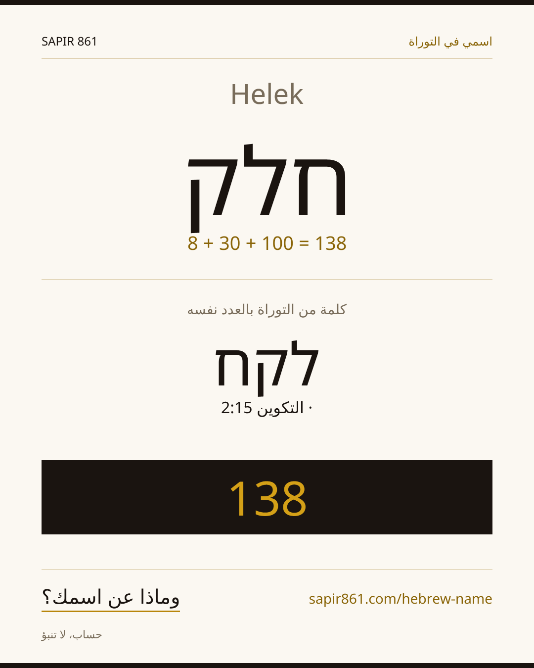 Helek — חלק