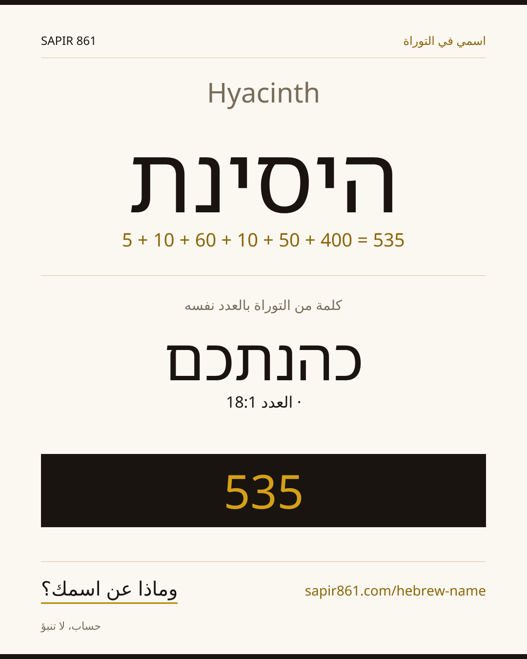 Hyacinth — היסינת