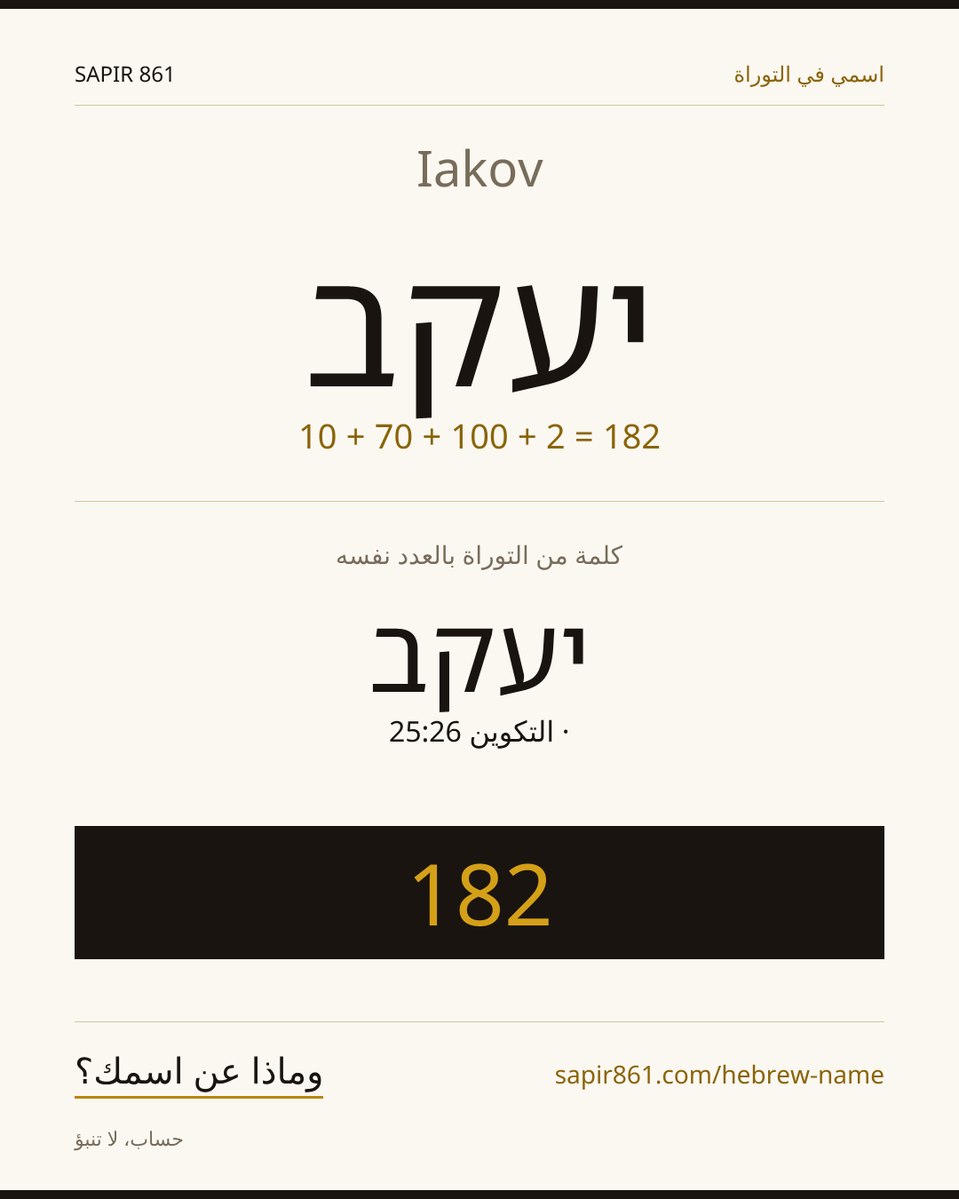 Iakov — יעקב