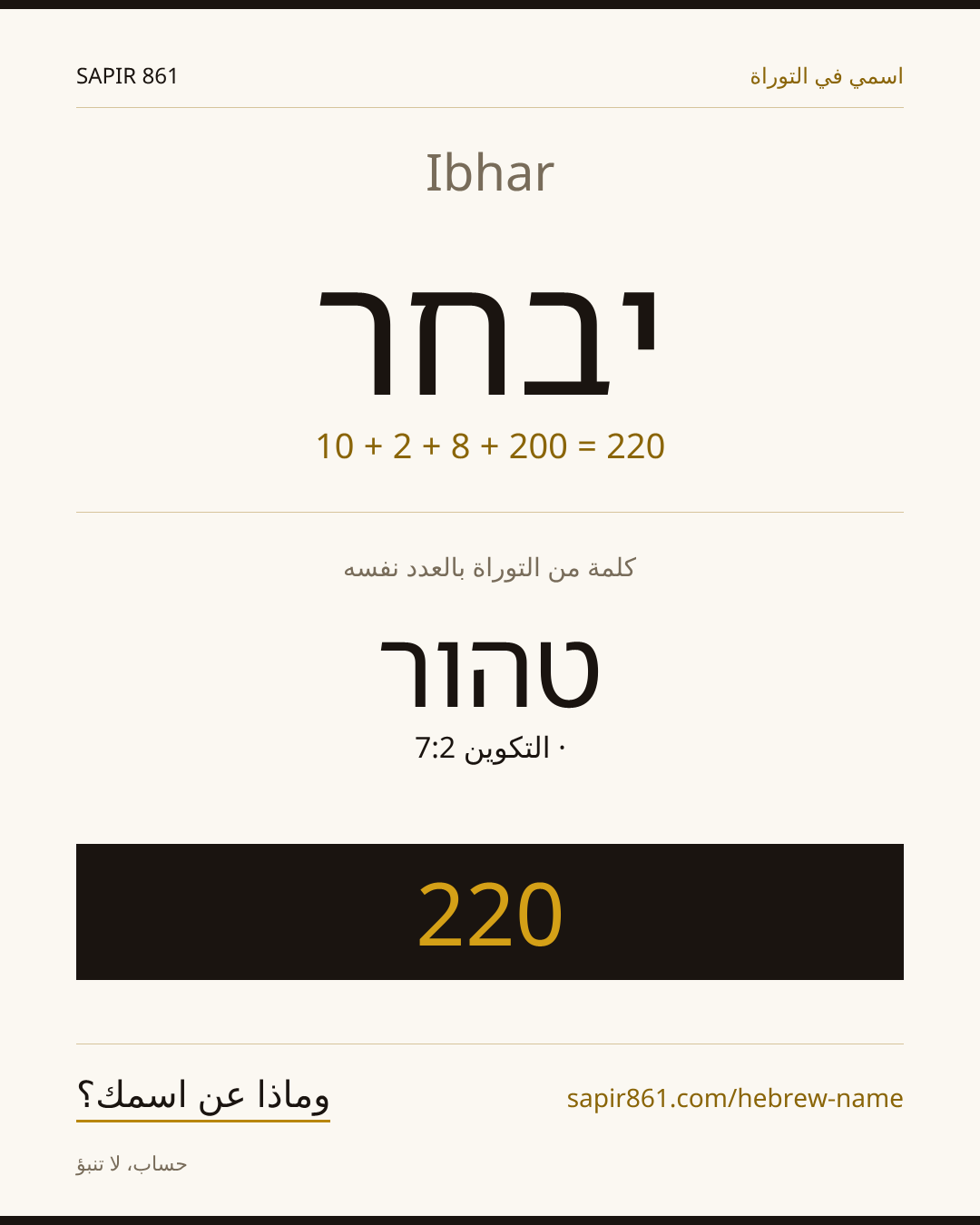 Ibhar — יבחר
