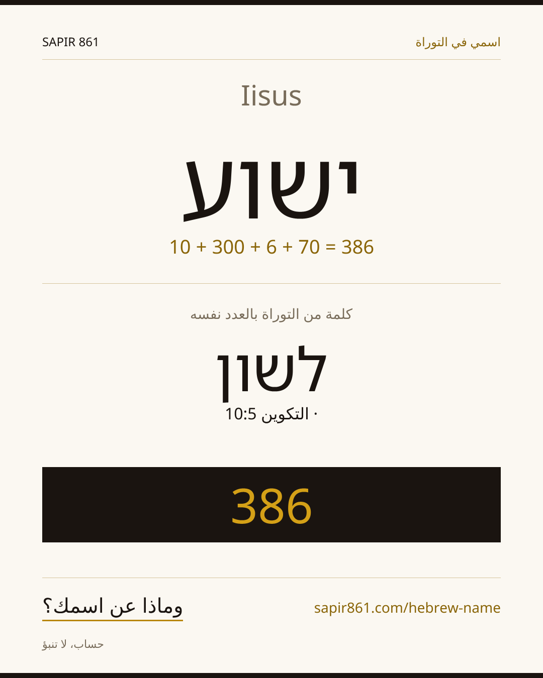 Iisus — ישוע