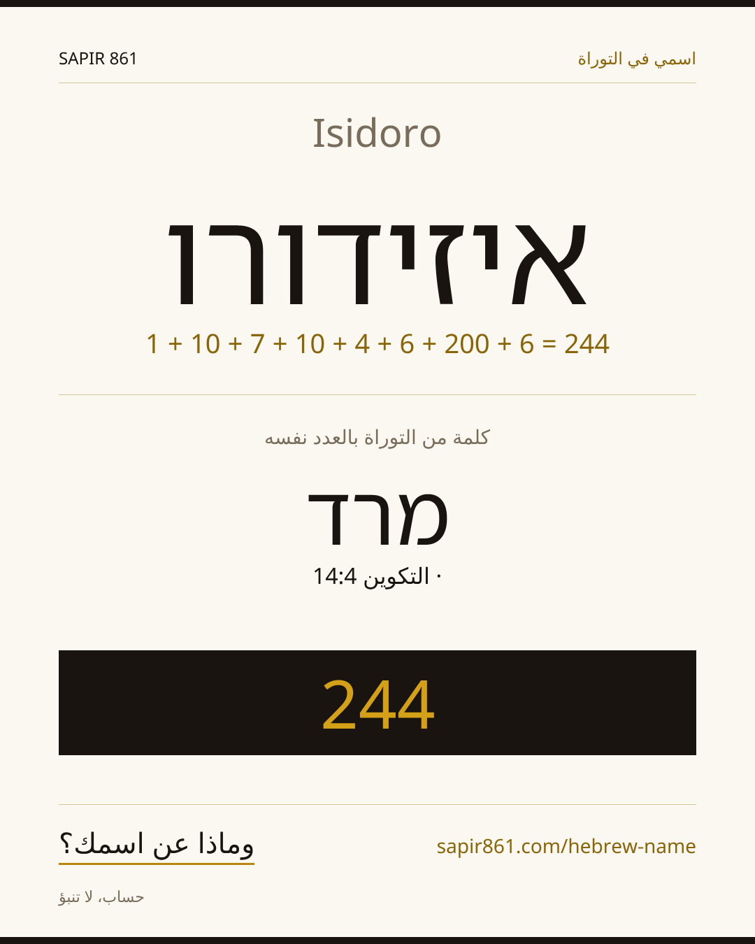 Isidoro — איזידורו