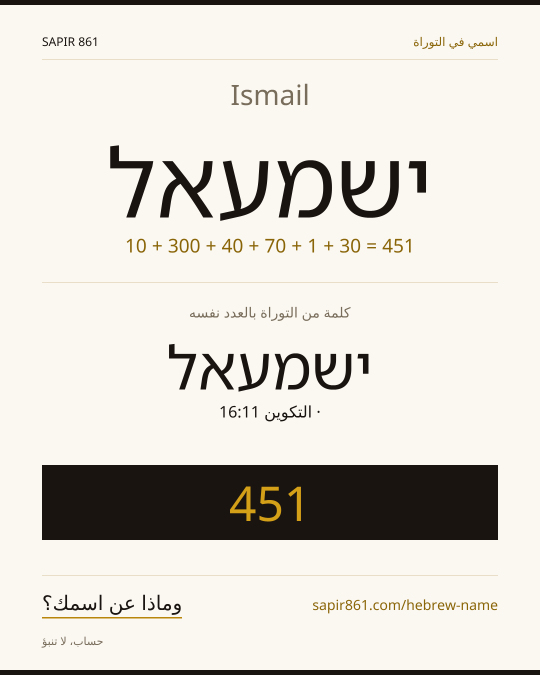 Ismail — ישמעאל