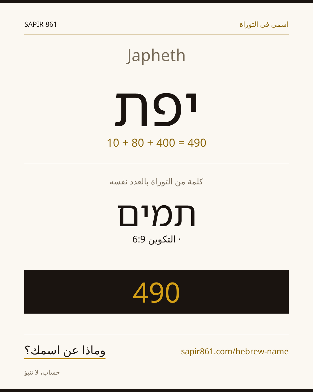Japheth — יפת