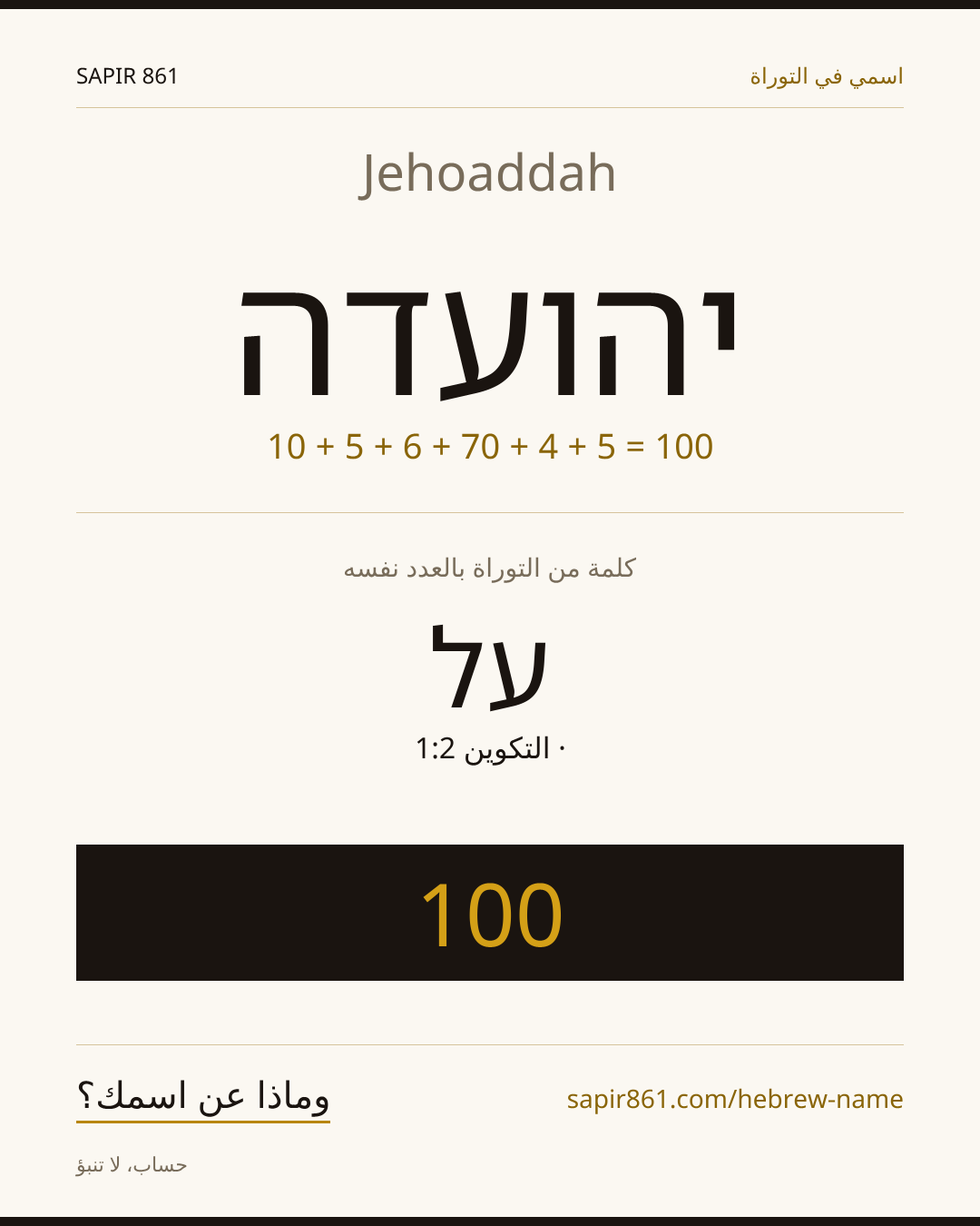 Jehoaddah — יהועדה