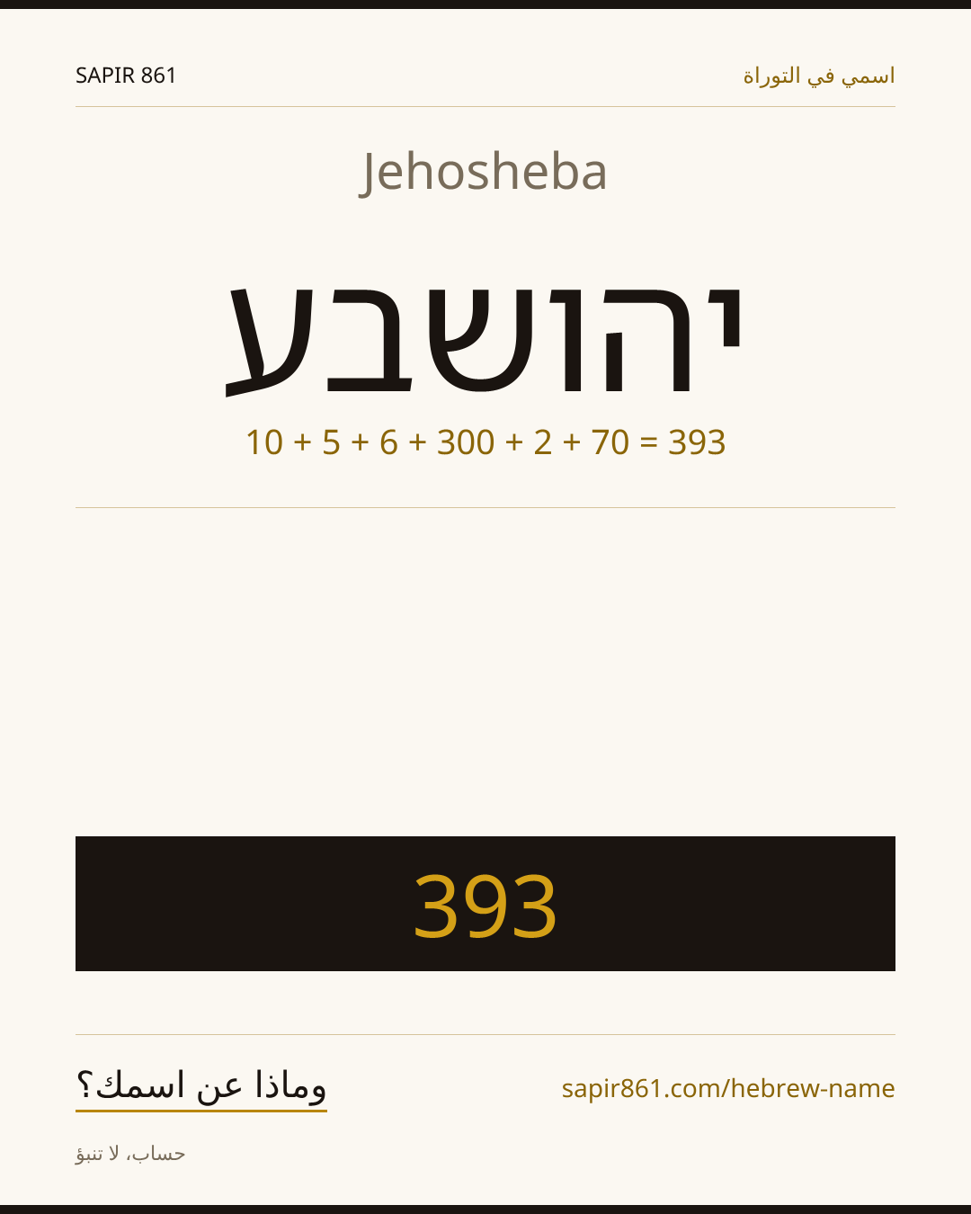 Jehosheba — יהושבע
