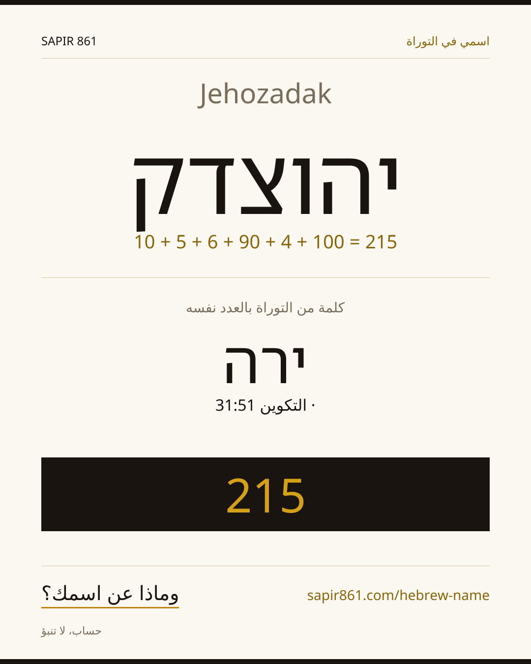 Jehozadak — יהוצדק