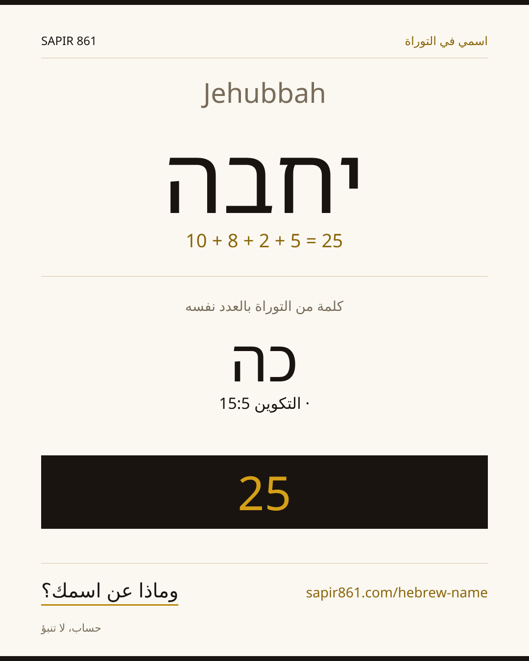 Jehubbah — יחבה