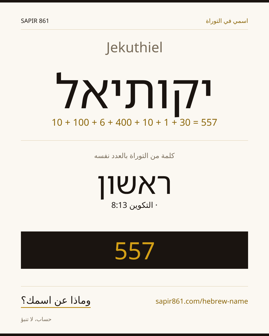 Jekuthiel — יקותיאל