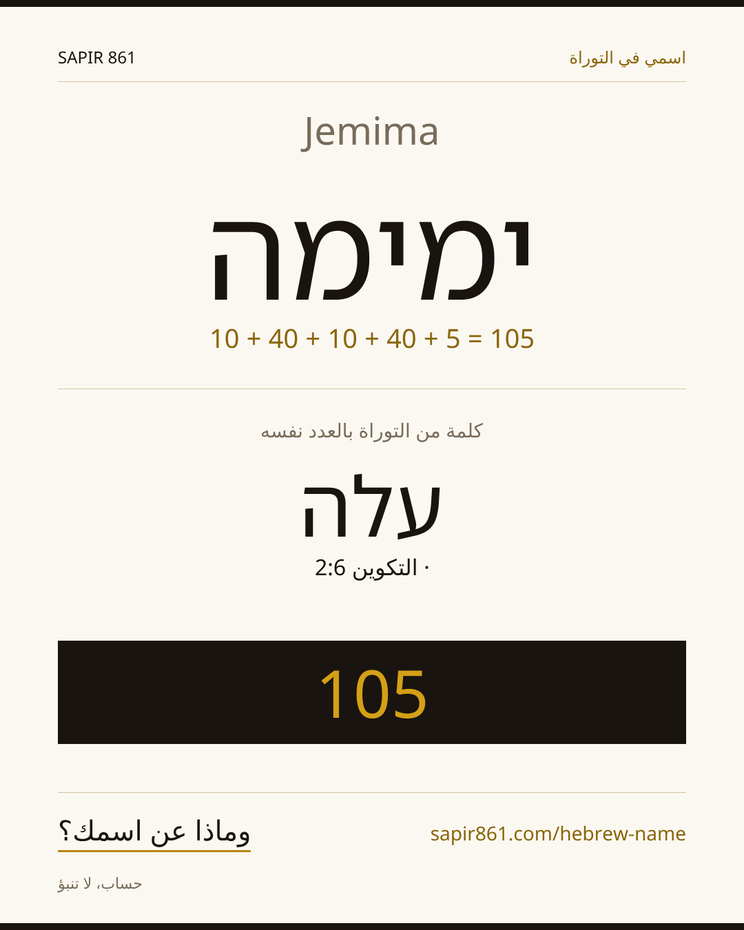 Jemima — ימימה