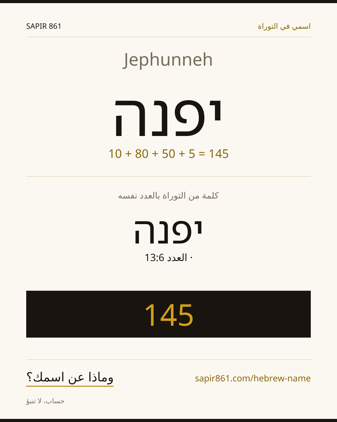 Jephunneh — יפנה