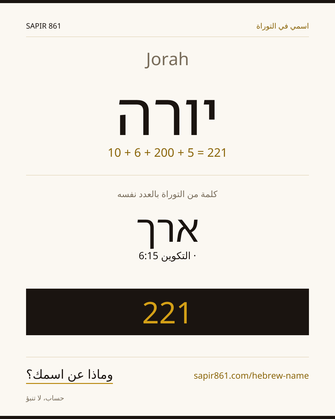 Jorah — יורה