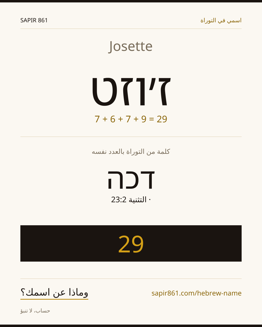 Josette — ז׳וזט