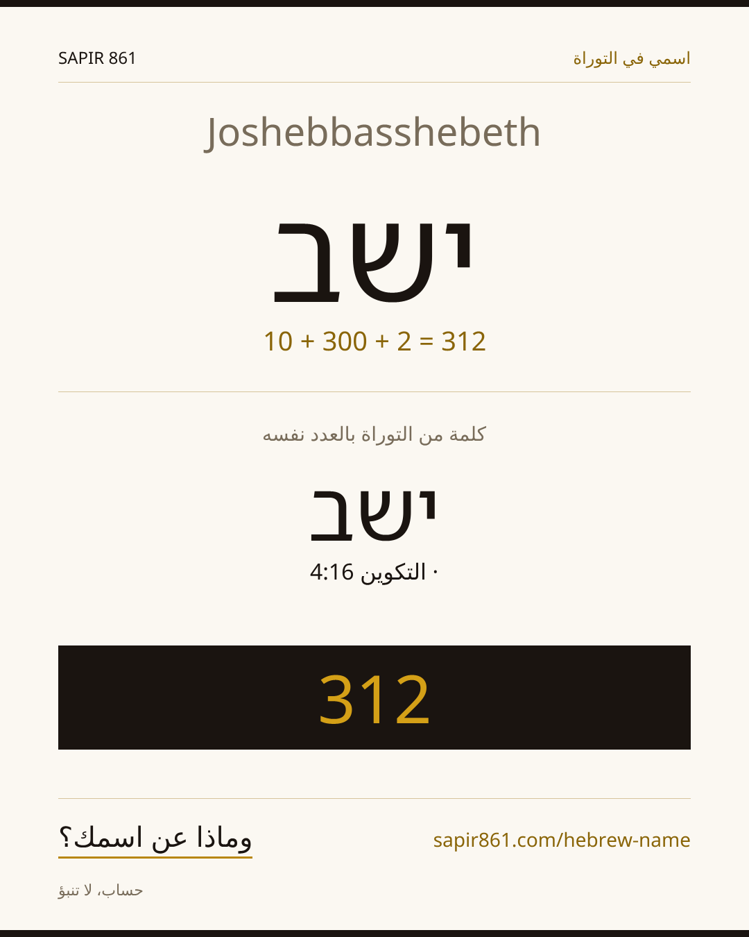 Joshebbasshebeth — ישב