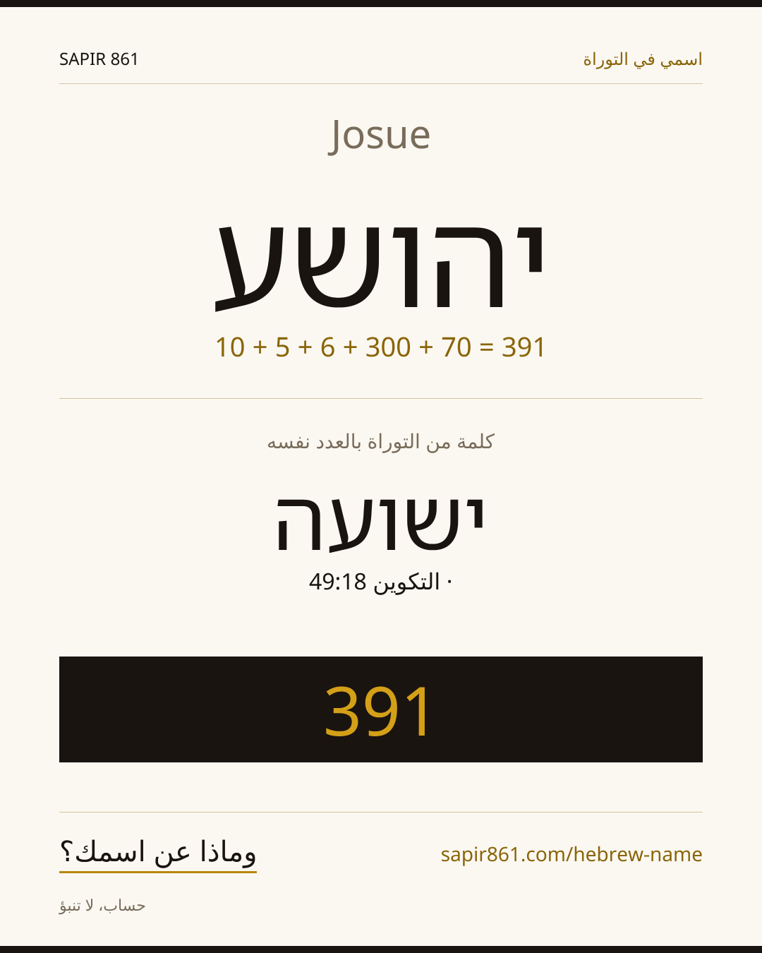 Josue — יהושע