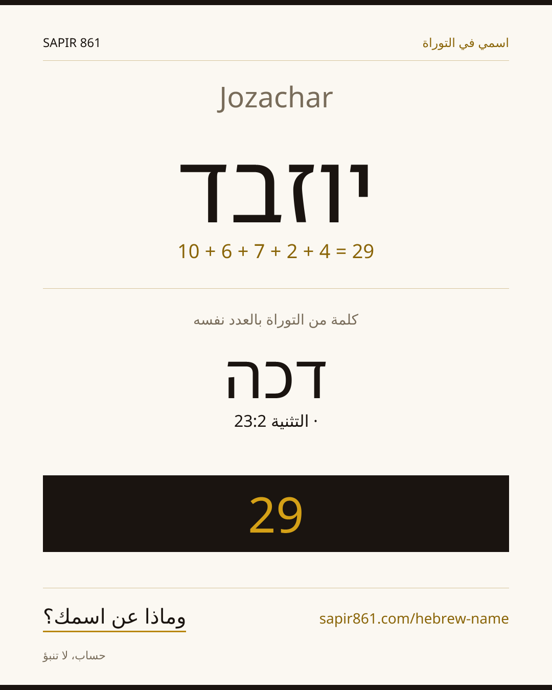 Jozachar — יוזבד