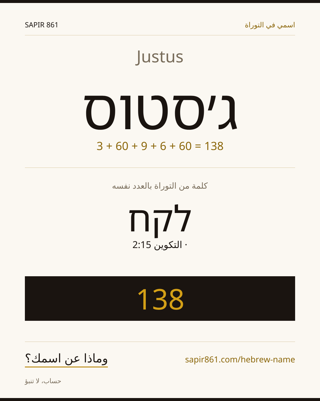 Justus — ג׳סטוס