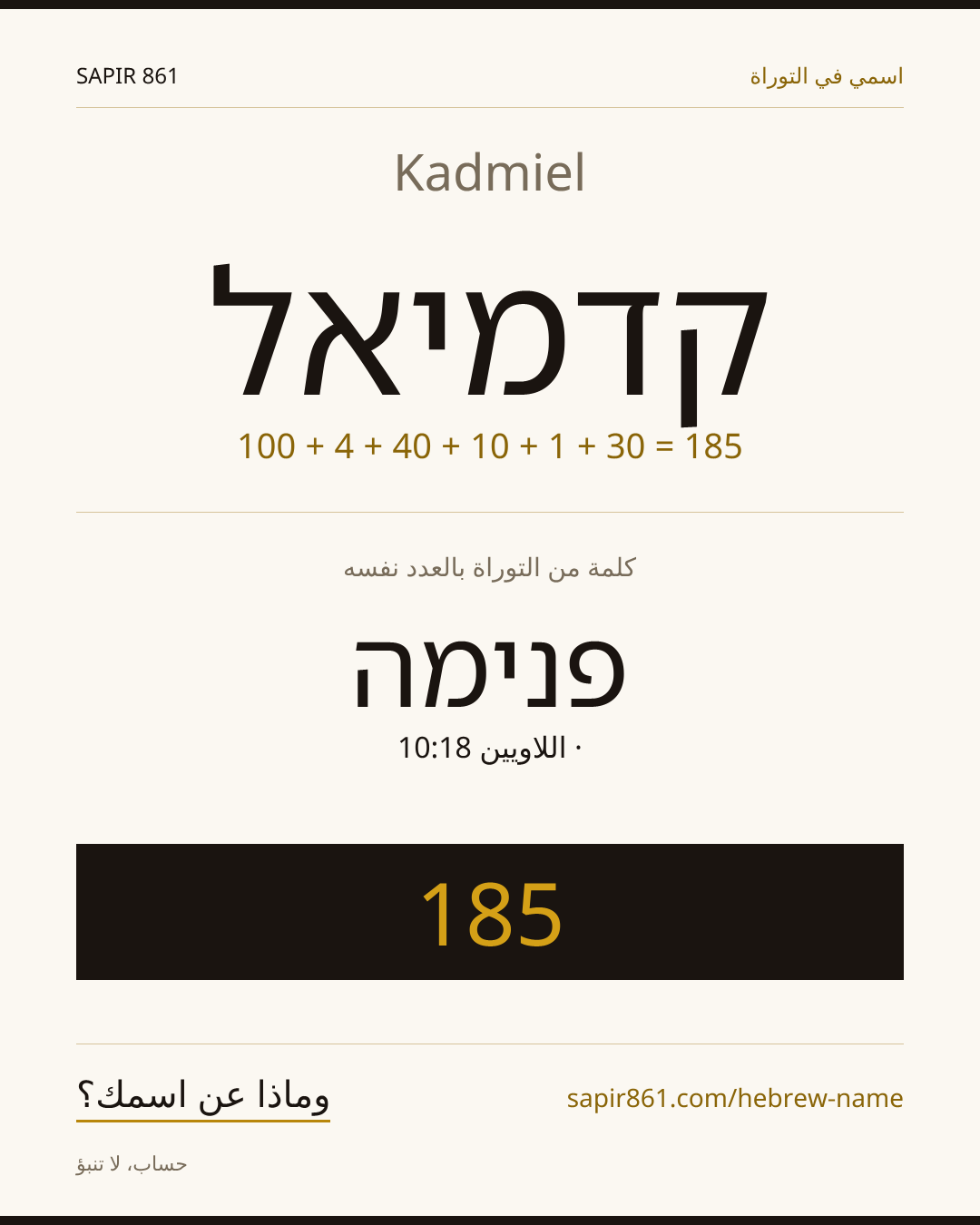 Kadmiel — קדמיאל