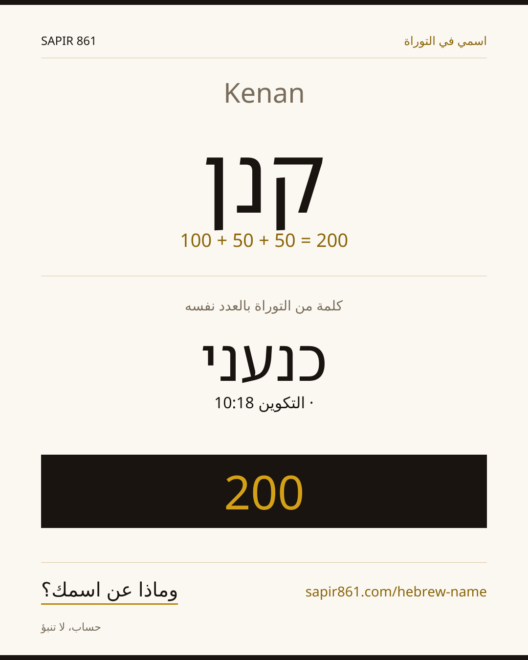 Kenan — קנן