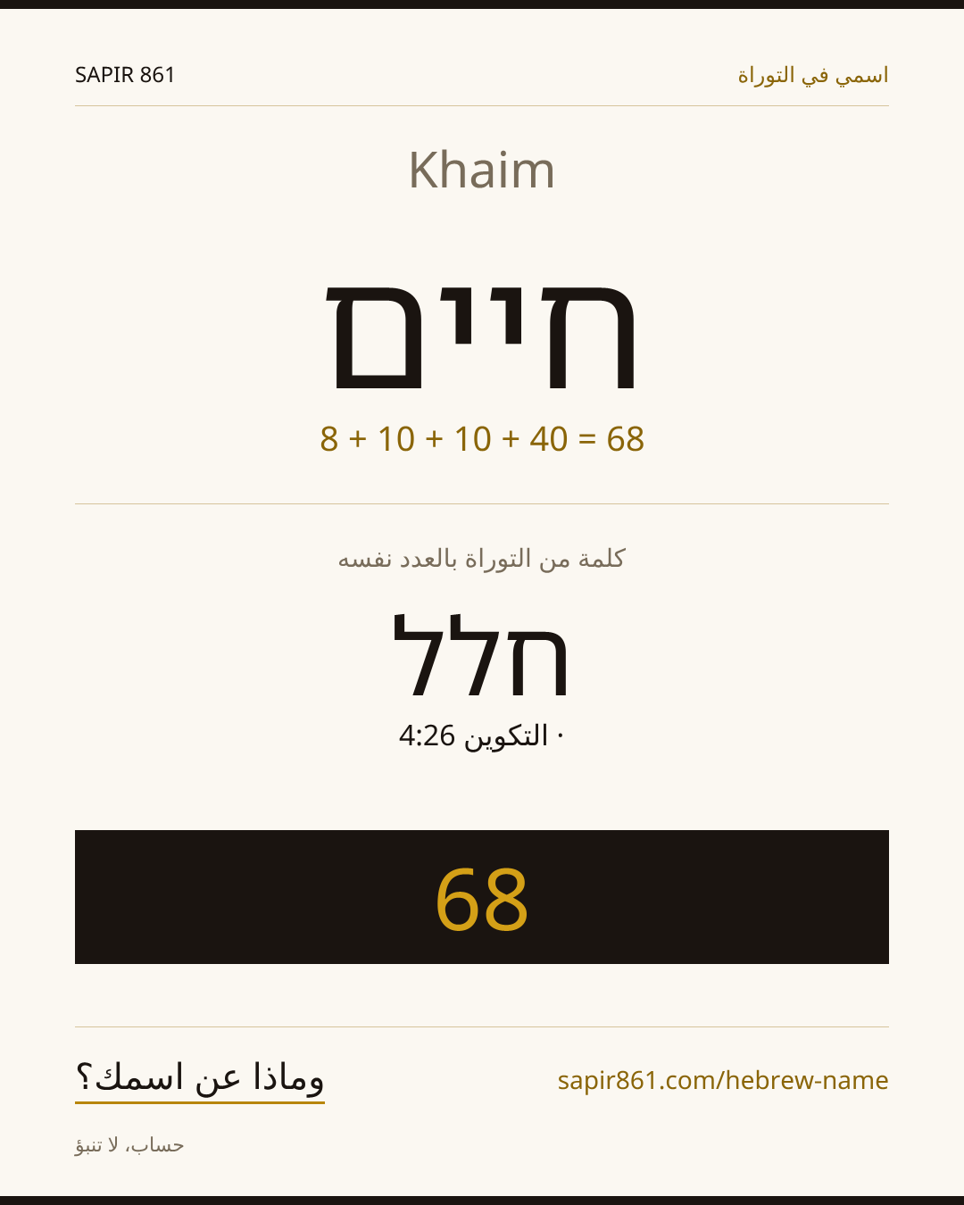 Khaim — חיים