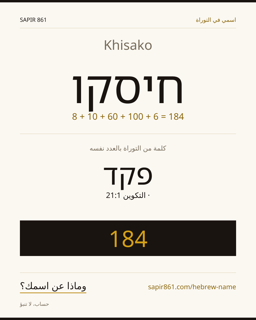 Khisako — חיסקו
