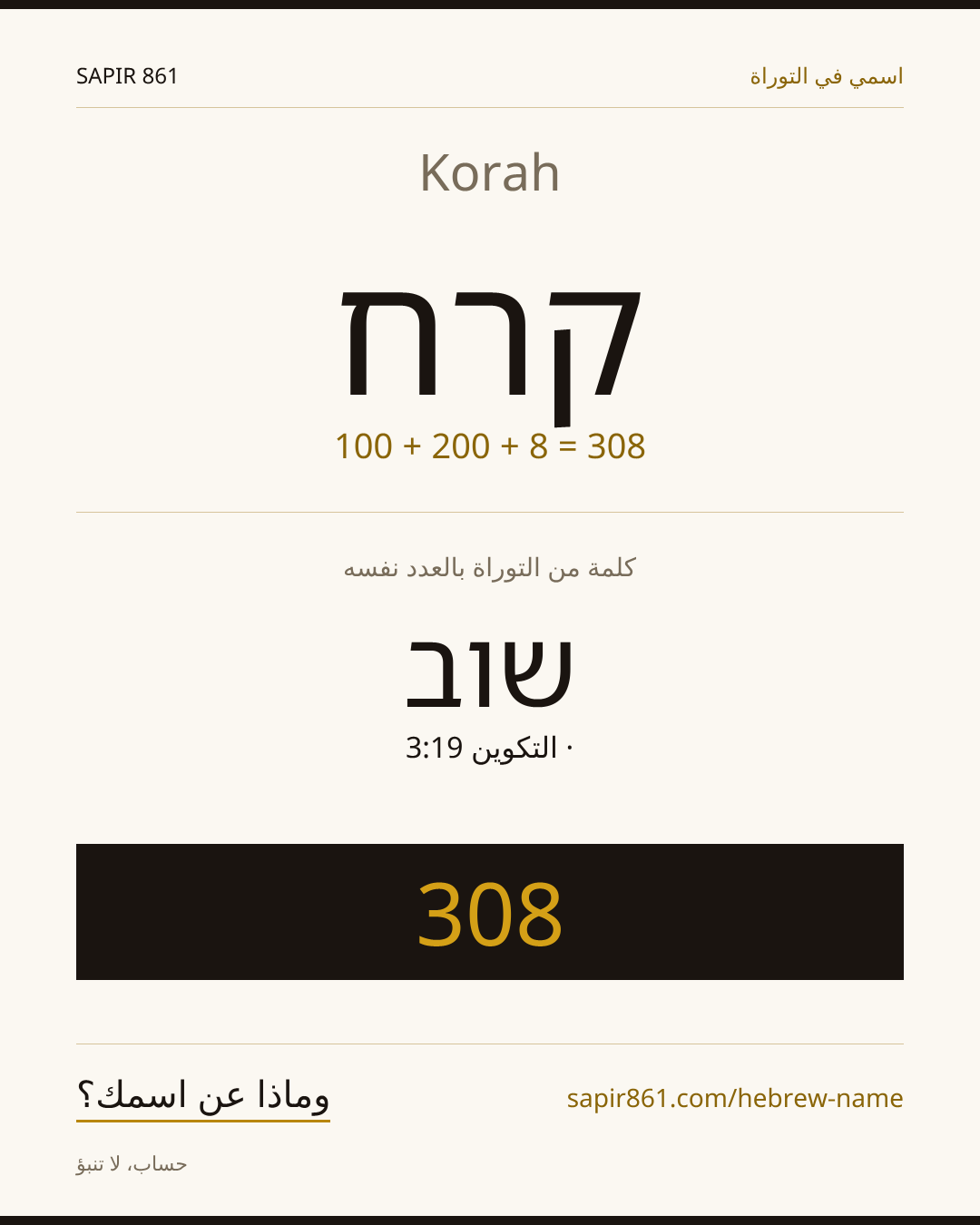 Korah — קרח