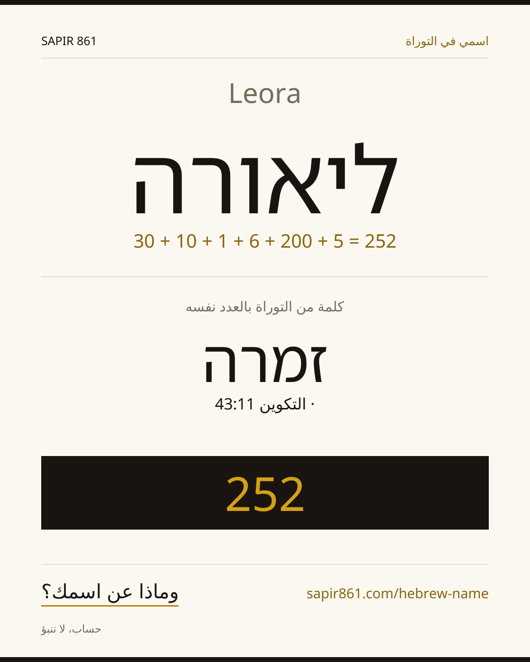 Leora — ליאורה