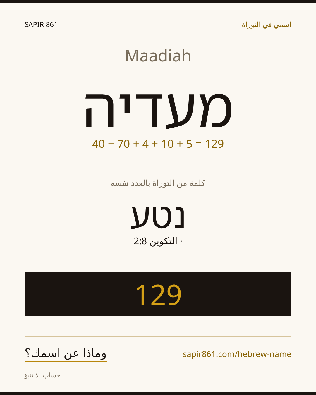 Maadiah — מעדיה