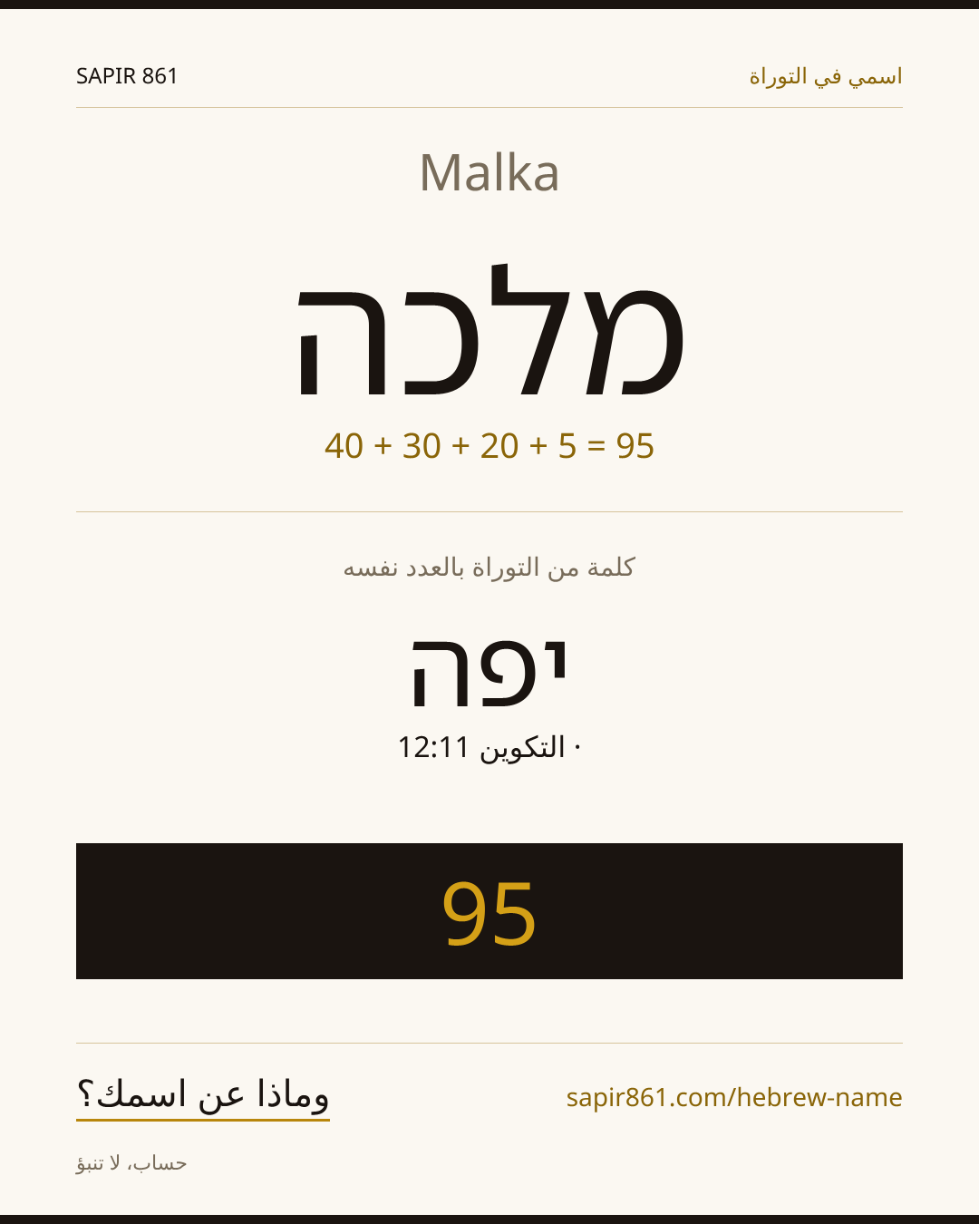 Malka — מלכה