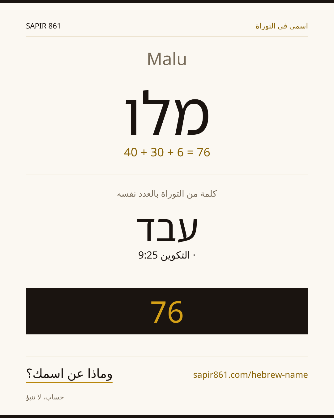 Malu — מלו