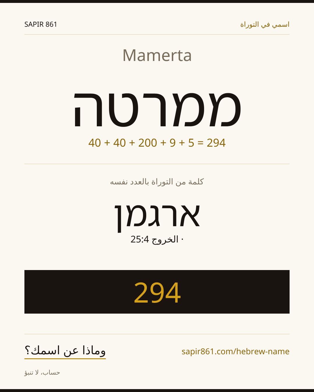 Mamerta — ממרטה