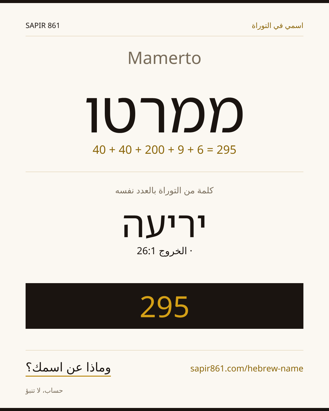 Mamerto — ממרטו