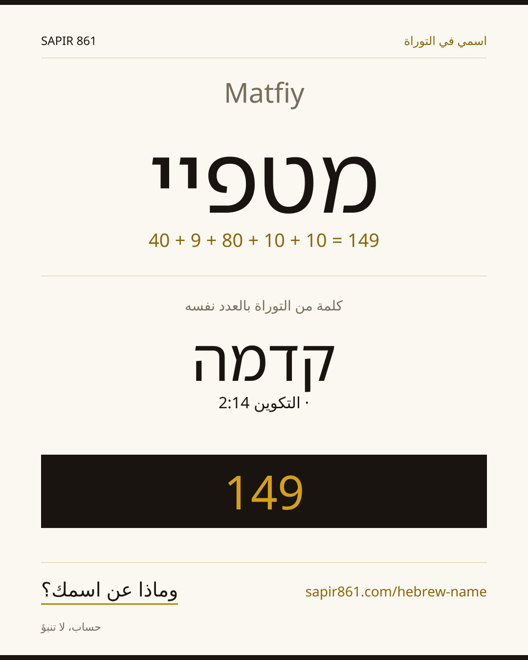 Matfiy — מטפיי