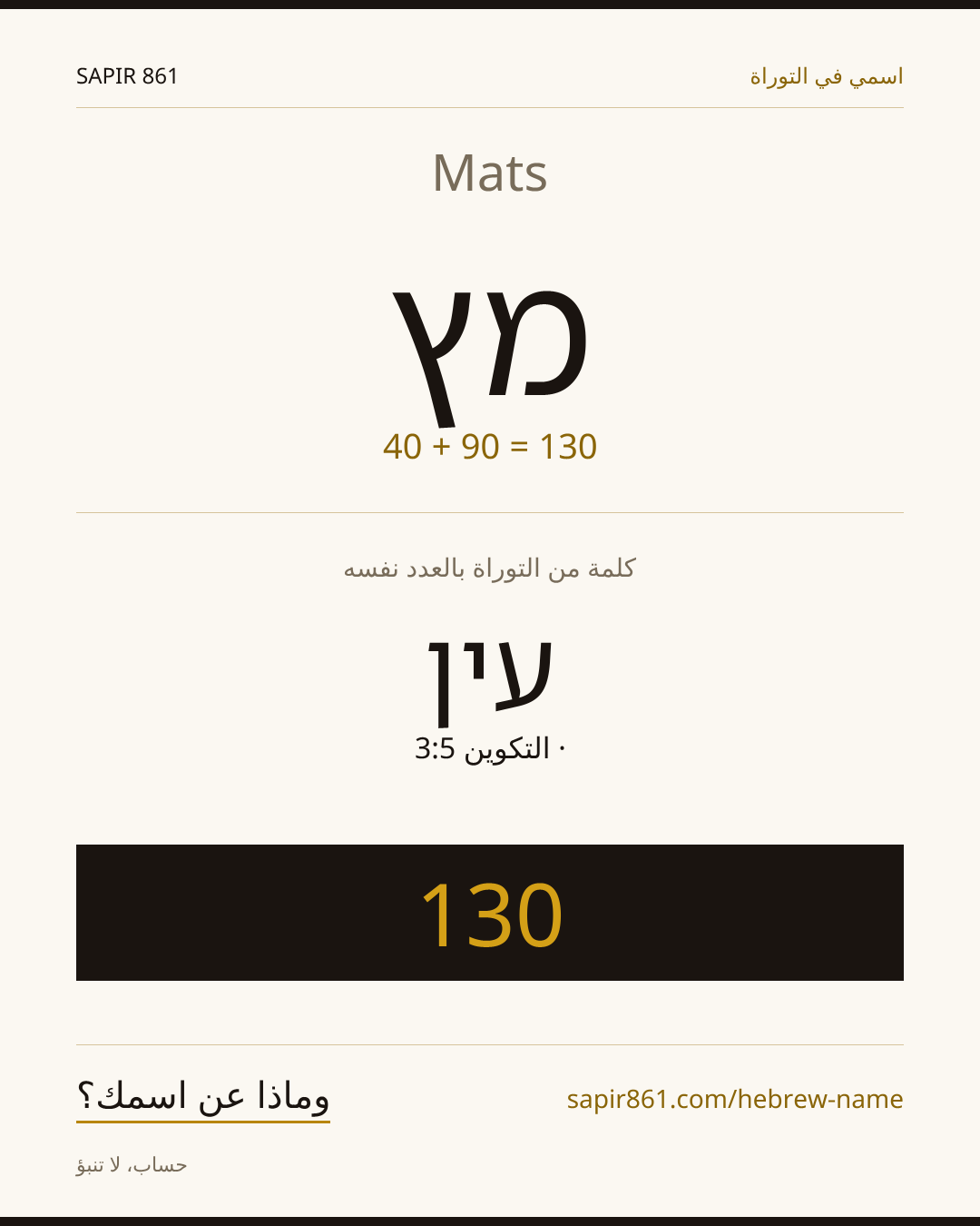 Mats — מץ