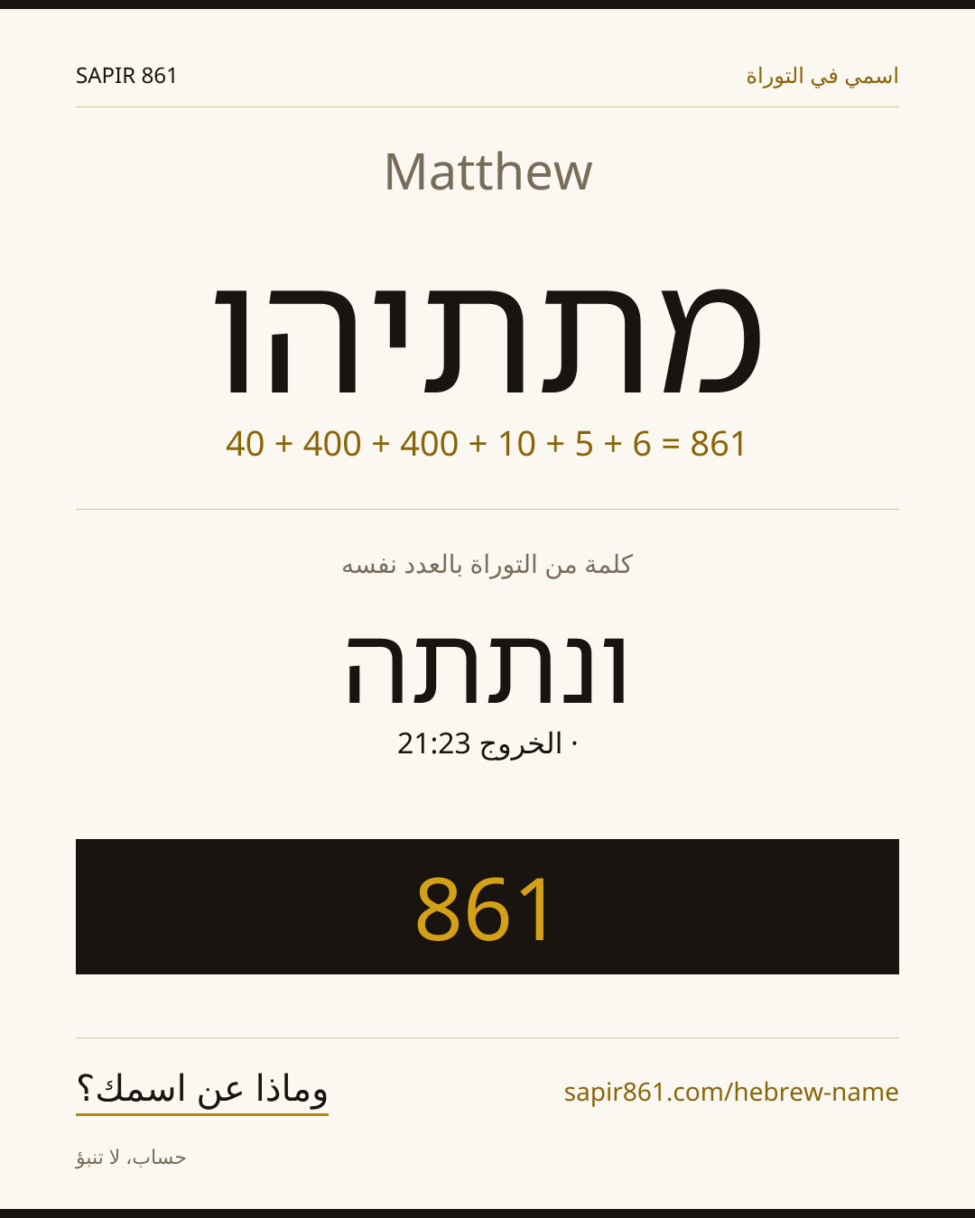 Matthew — מתתיהו