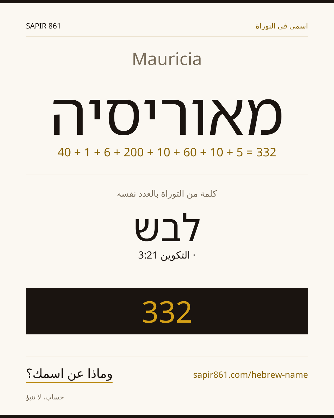 Mauricia — מאוריסיה