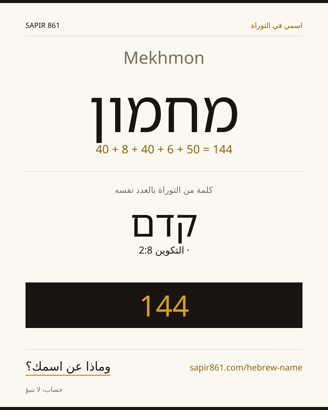 Mekhmon — מחמון