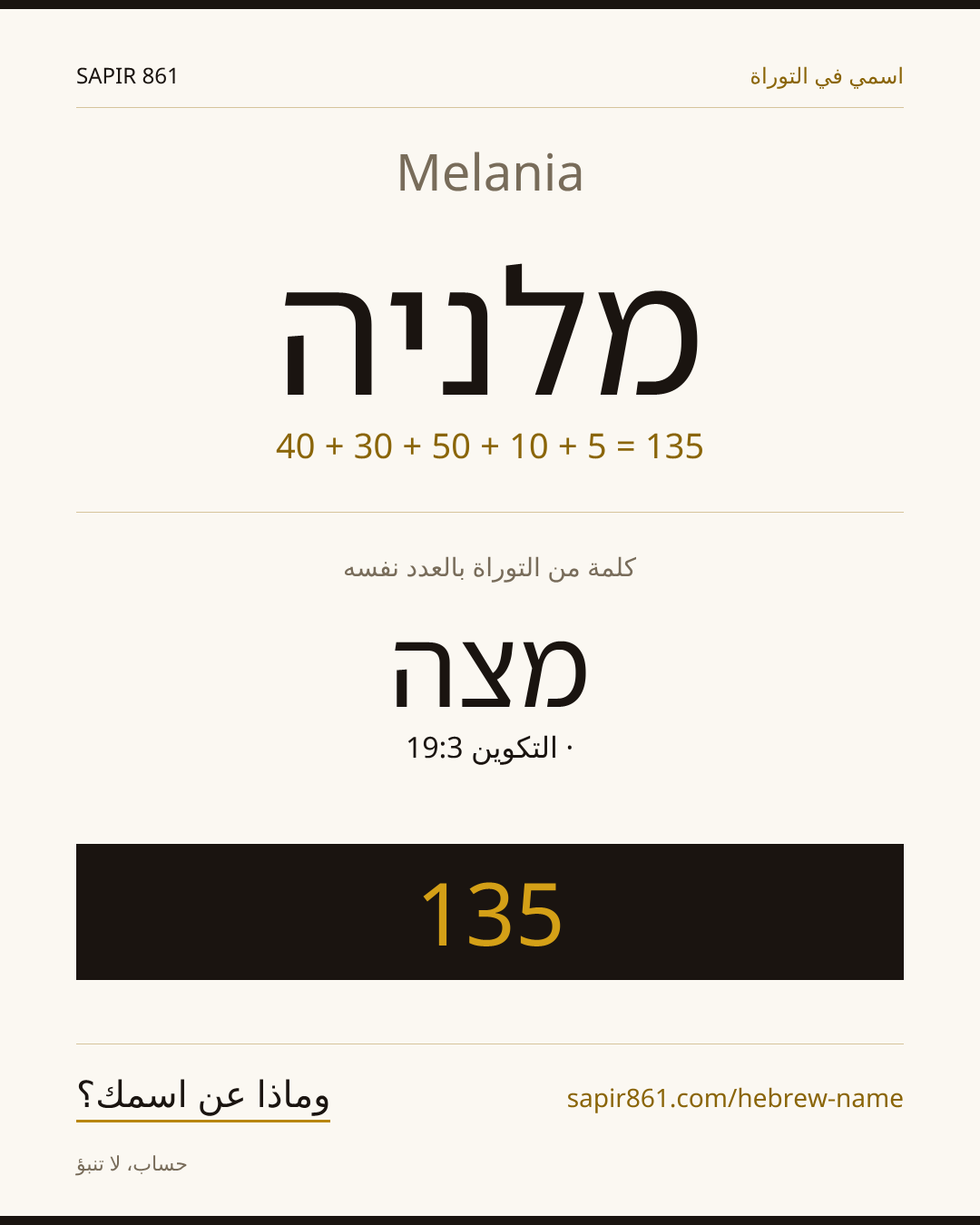 Melania — מלניה