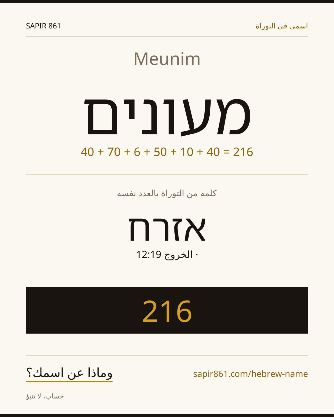 Meunim — מעונים