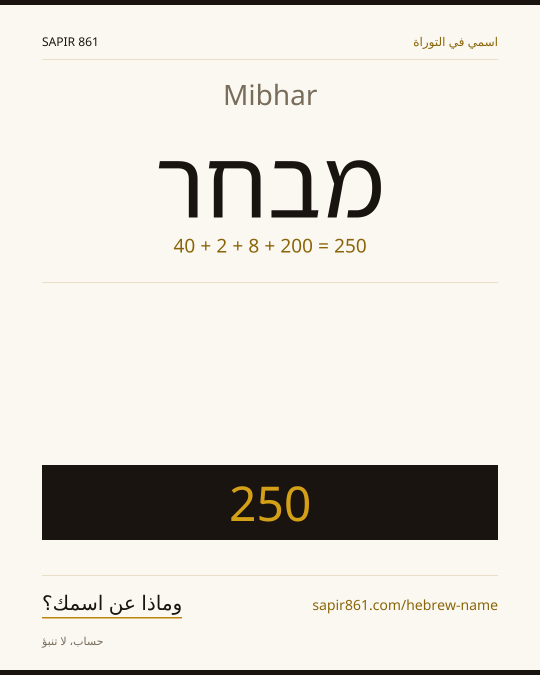 Mibhar — מבחר
