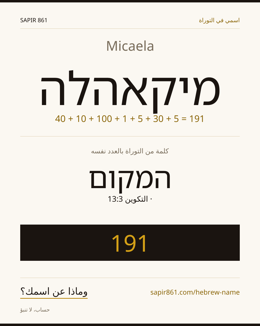 Micaela — מיקאהלה