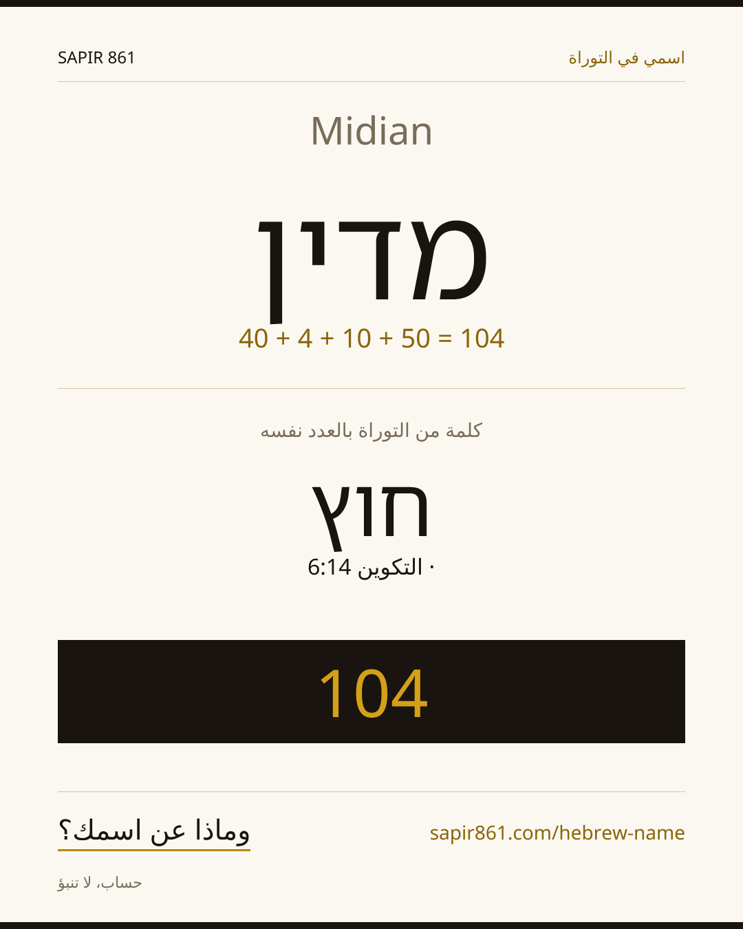 Midian — מדין