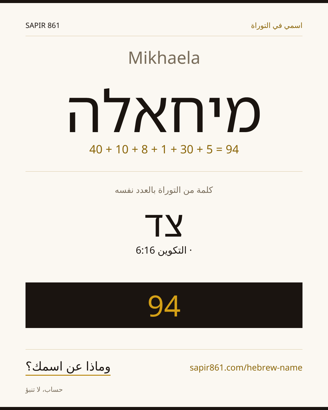Mikhaela — מיחאלה