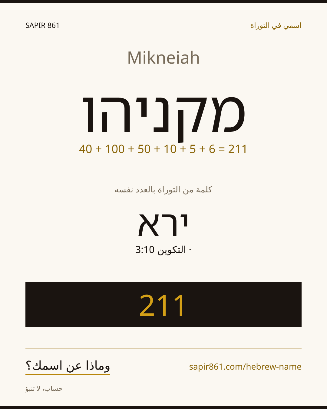 Mikneiah — מקניהו