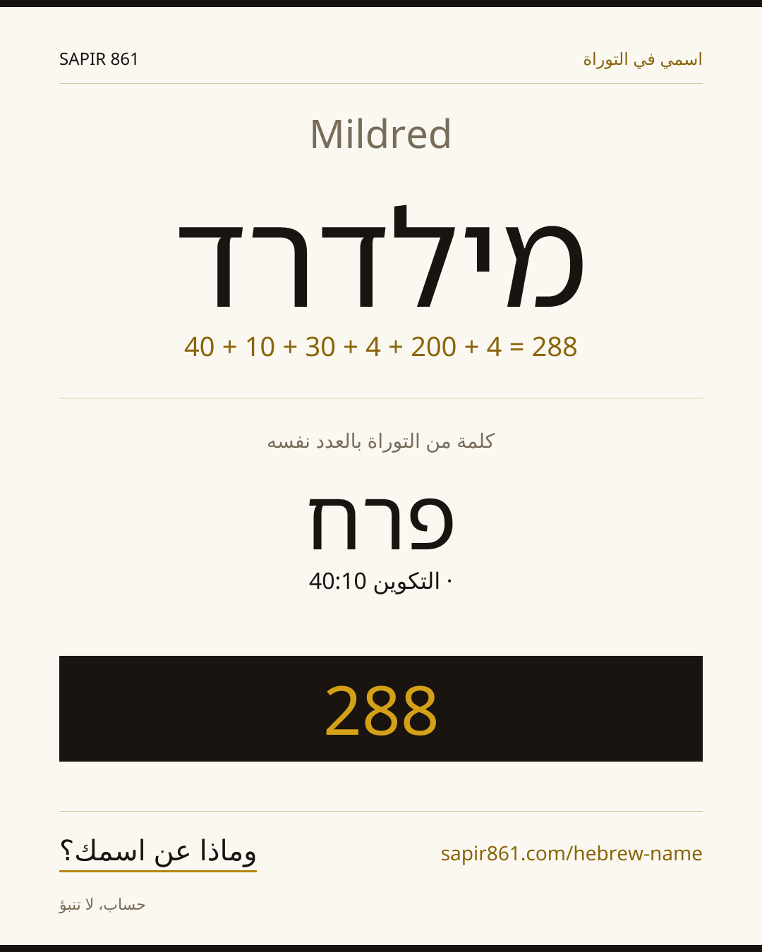 Mildred — מילדרד