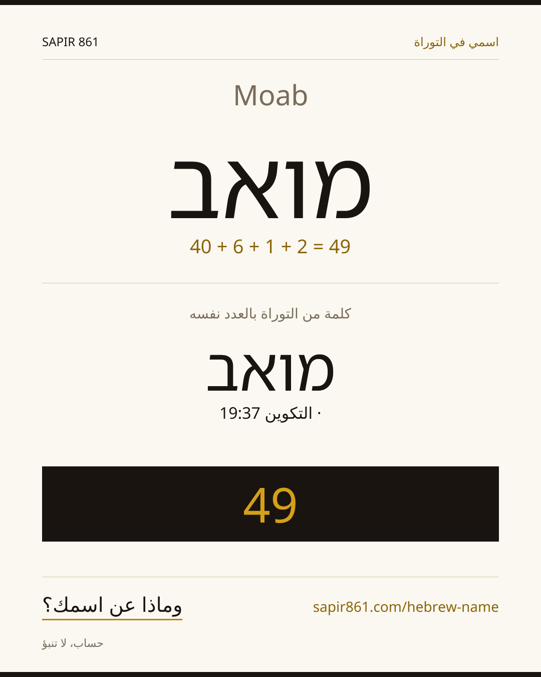 Moab — מואב