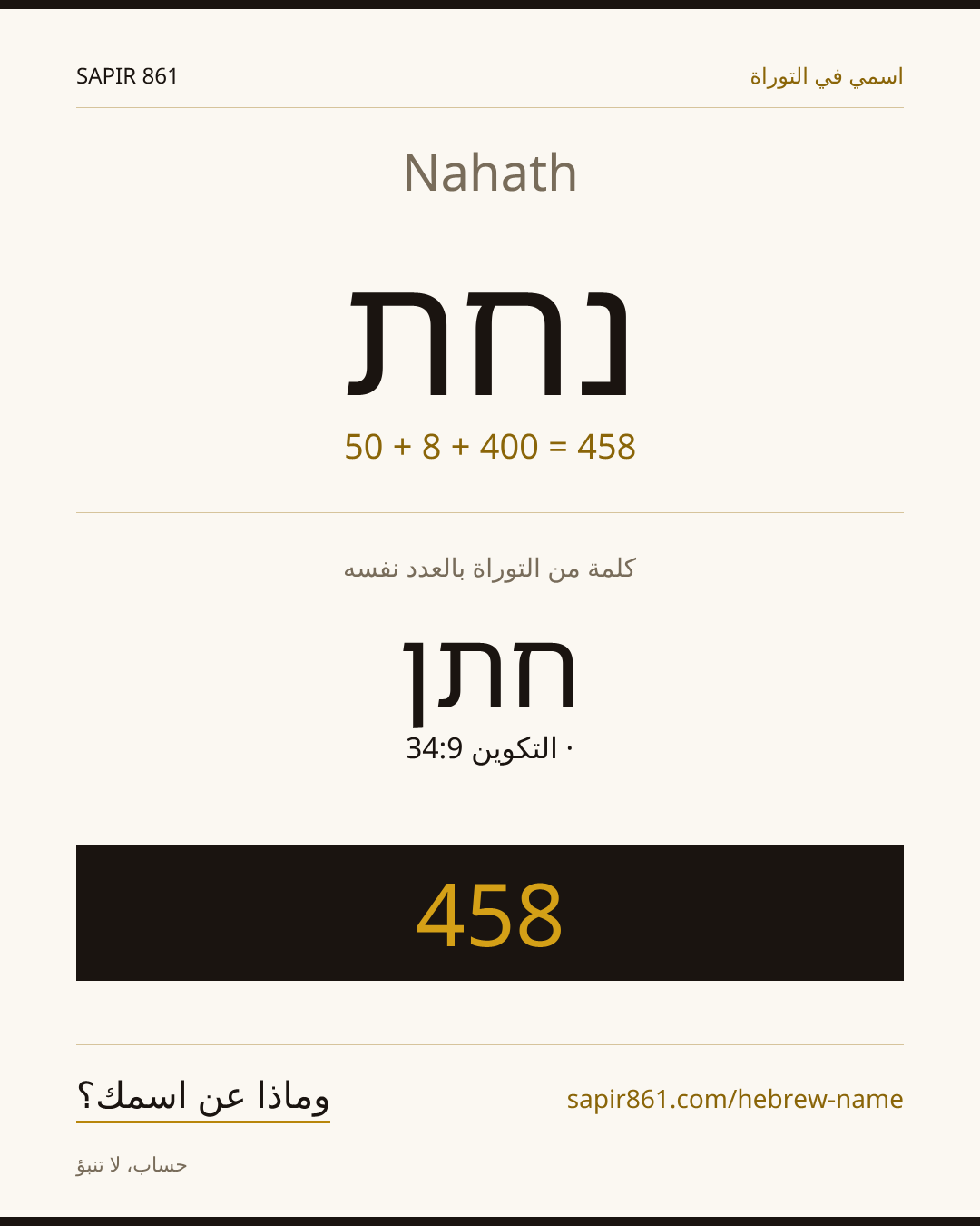 Nahath — נחת