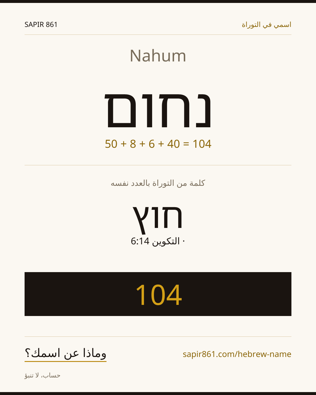 Nahum — נחום