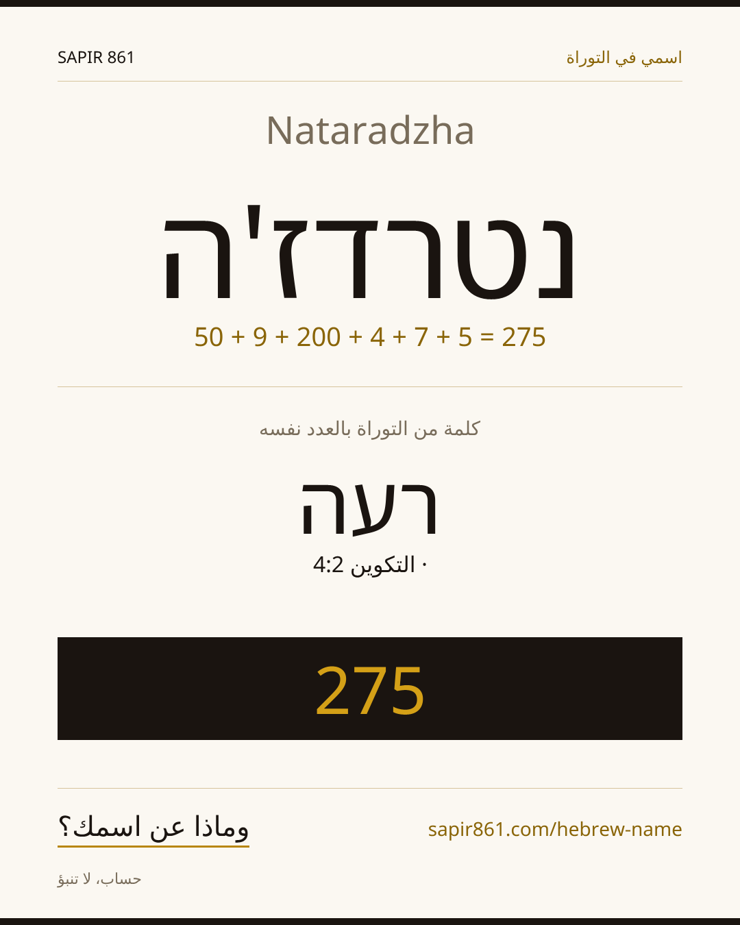 Nataradzha — נטרדז'ה